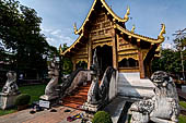 Chiang Mai - The Wat Phra Singh temple. The small Viharn Lai Kham (Gilded Hall) a classic Lanna architecture. 